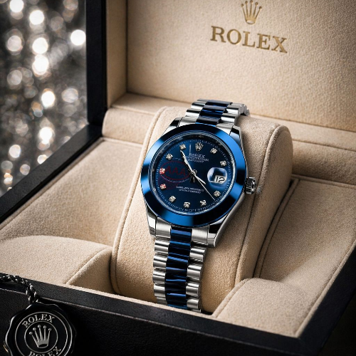 Rolex Datejust Plain Bezel Stone Dial Quartz Watch for Men 42mm Stainless Steel Bracelet | AA Grade Premium Quality with Gift Box